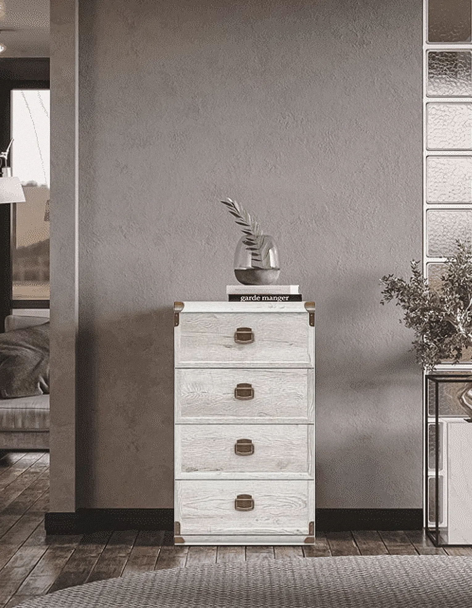 Chest of drawers JKOM 4S 50, Indiana, Ukraine, white-slide-0