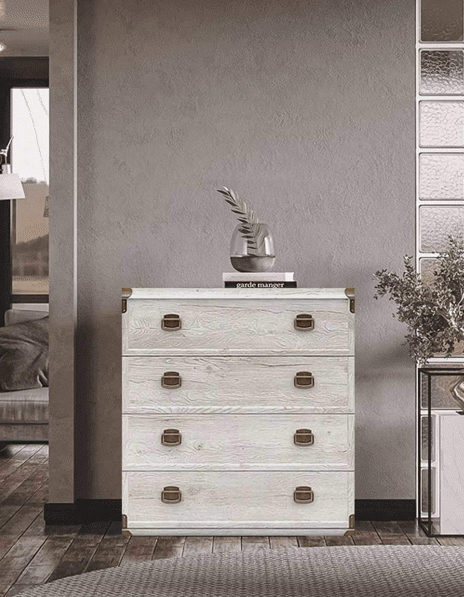 Chest of drawers JKOM 4s/80, Indiana-11, Ukraine, white-slide-0