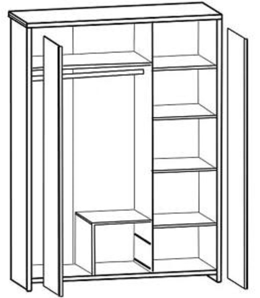 Каспиан 020 Шкаф платяной _SZF 5D2S (дуб сонома)-thumb-3