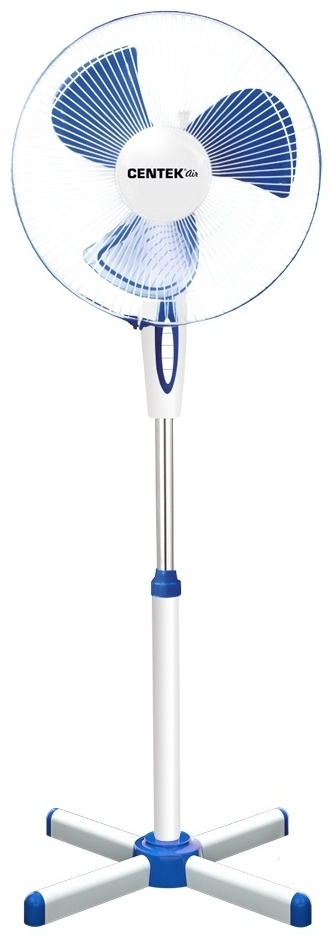 Вентилятор напольный Centek CT-5015 Blue   <40Вт> LED, 43см, 1.25м, 3 скорости, автоповорот-slide-0